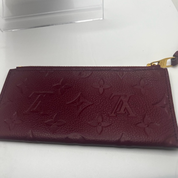GUC Louis Vuitton Monogram Empreinte Burgundy Curieuse Wallet - Picture 7 of 11